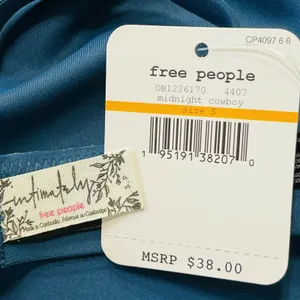 Free People Intimately Bra Oh Scuba Small Bralette Midnight Cowboy Convertible thumbnail 6