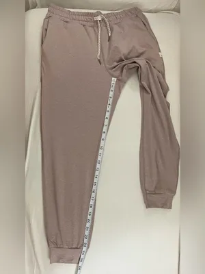 Vuori Performance Jogger Cozy Drawstring Pants Heather Dusty Pink Size XS thumbnail 5