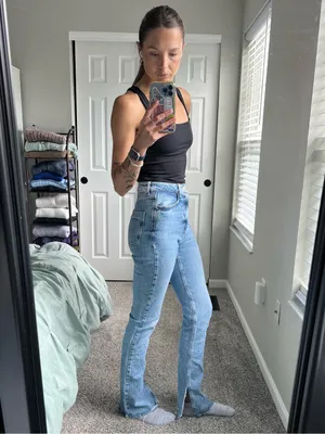 Zara Light Blue Bootcut Jeans - Women's thumbnail 2