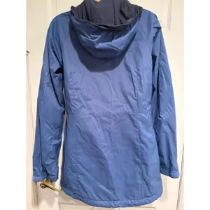 Columbia Womens Small Blue Hooded Rain Jacket Windbreaker Lightweight Coat thumbnail 5