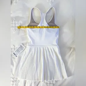 Lululemon NWT Scoop-Neck Pleated Linerless Tennis Dress - White - 2 thumbnail 11