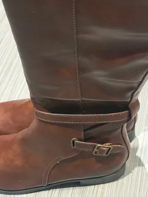 Esprit Brown Knee High Riding Boots Women’s Size 8M NWOB Buckle Zip thumbnail 4