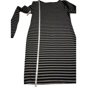 Wild Fable Womens Black White Striped Long‎ Sleeve Bodycon Mini Dress Size M thumbnail 7