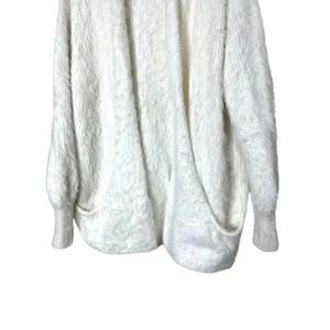 Anthropologie Knitted & Knotted Wool Blend Fuzzy Cardigan Sweater‎ Size M thumbnail 3