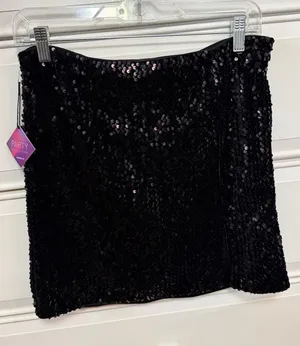 Forever 21 Black Sequin Mini Skirt thumbnail 1
