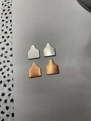 Handmade Cow Tag Earrings thumbnail 5