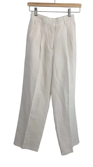 Aritzia Wilfred The Effortless Pant Linen white size 0 thumbnail 1