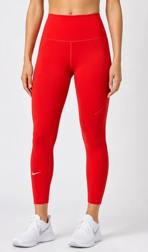 Nike Swift Dri-FIT Running Leggings Red High Rise 7/8 Length Women’s Small NWT thumbnail 1