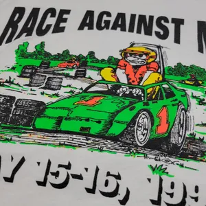 Hanes Vintage Shirt Size XXL Vintage 90s Shirt Race Against MS 1999 Graphic Tee Unisex T-shirt thumbnail 5