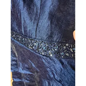 Jessica Howard Royal Blue Beaded Tiered‎ Ruffle Dress and Bolero Jacket Set 6 thumbnail 4