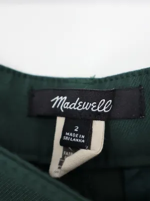 Madewell Drapey Pleated Wide-Leg Pants Women’s 2 Dark Green High Rise Preppy thumbnail 4