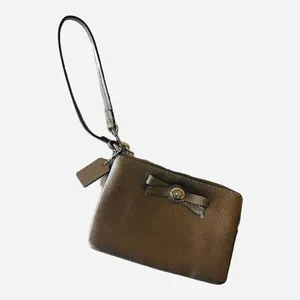 Womens Coach Turn Lock Gunmetal Wristlet Small Handbag Clutch thumbnail 2