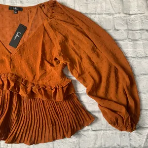 Lulus Swiss Dot Long Sleeve Top thumbnail 5