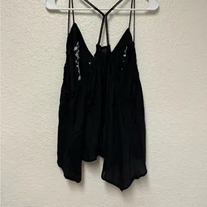NWT O’NEILL Black Camisole with White Embroidery thumbnail 5