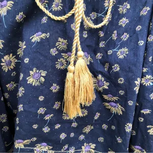 Free People Floral print Cotton Top Blouse M thumbnail 3
