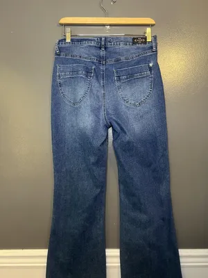 Nanette Lepore Jolie High Rise Flare Jeans Womens 8 Medium Wash Blue Denim thumbnail 5