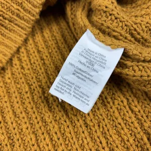 Madewell Sweater Womens XXS Yellow 100% Cotton Crew Neck Chunky-Knit‎ Pullover thumbnail 5