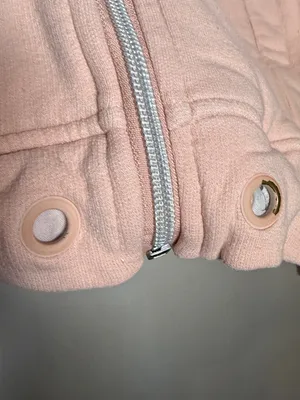 UGG Pink Blush Fleece-Lined Full Zip Hoodie with Logo Tag Medium thumbnail 3