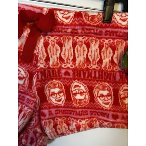 A Christmas Story Pink Red Plush Fleece Pajama Sleep Shorts Women’s Large NWT thumbnail 13
