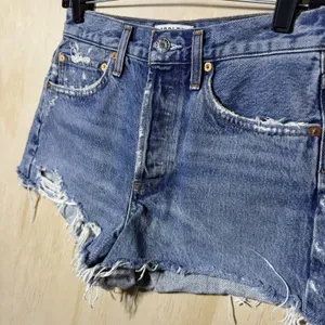 Agolde Parker Denim Shorts Womens 25 Distressed Cutoff‎ Raw Hem High Rise thumbnail 2