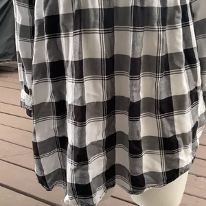 Isabel Target Flannel Plaid Black and White Maternity Tunic size‎ xs thumbnail 4