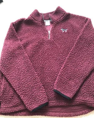 PINK - Victoria's Secret Sherpa Quarter Zip thumbnail 1