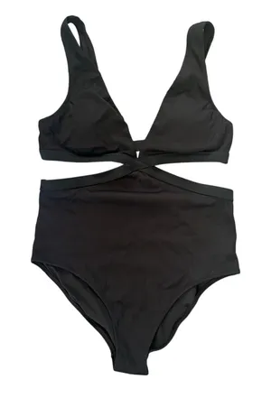 Aerie Black One Piece Swim Suit - Medium thumbnail 1