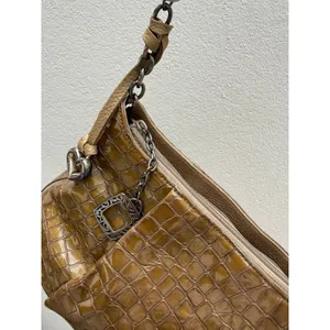 Brighton Croc Olive Green‎ Shoulder Bag Purse Zipper Charm And Dust bag B thumbnail 7