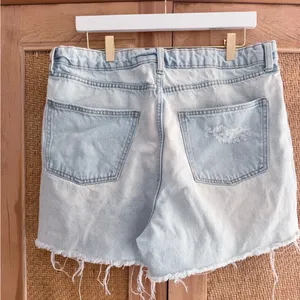 Wild Fable High Rise Cutoff Jean Shorts Light Wash size 14 Denim Women’s Frayed thumbnail 5
