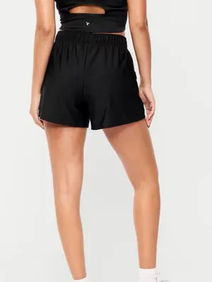 Old Navy PowerSoft High-Rise Athletic Shorts Black NWT thumbnail 3
