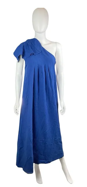 FARM RIO‎ One-Shoulder Linen-Blend Midi-Dress Size Small NWT thumbnail 1