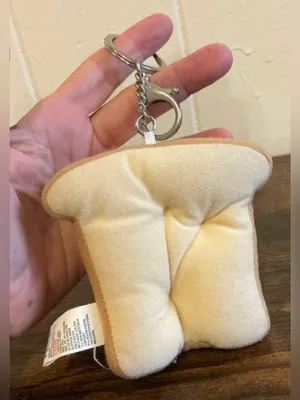 Rare Sanrio 2018 Gudetama Modern Vintage Plush Keychain Keyring Key Fob Bag Tag thumbnail 5