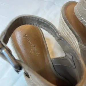 Target - Universal Thread Suede Espadrille Wedge Sandal Heels, Tan, Size 6, EUC thumbnail 10