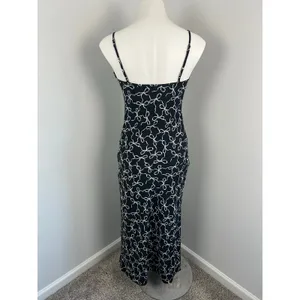 Abercrombie Julia Black White Bow Print Slip Dress Medium thumbnail 3