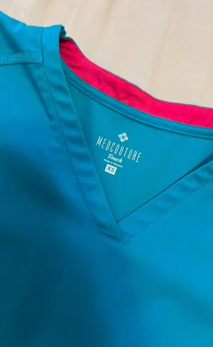 Med Couture Turquoise Scrub Top thumbnail 2