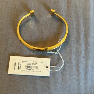 Kate Spade nwt bracelet gold tone hinged black “raising the bar” $78 thumbnail 4