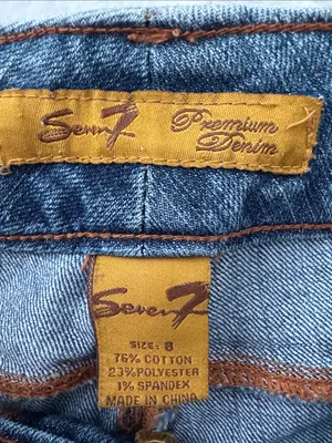 Seven7 Women's Mid-Rise Sexy Flare Vintage Wash Jeans thumbnail 2