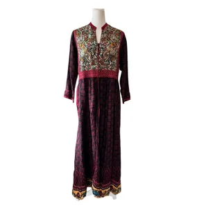Biba Indian Printed Button Front Half Collar Long Sleeve Maxi Dress thumbnail 2