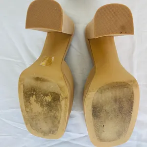 Jeffrey Campbell Ninety square toe platform sandal in tan. Size 8 thumbnail 6