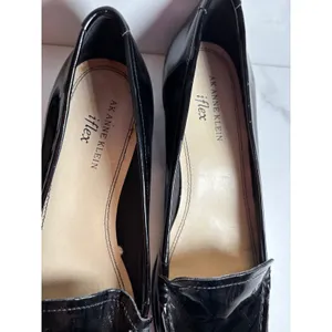 Anne Klein iFlex Black Patent Leather Loafers Moc Toe Flats AK7VAMA Womens 7.5M thumbnail 7