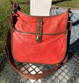 The Sak Orange Genuine Leather Purse Boho thumbnail 1