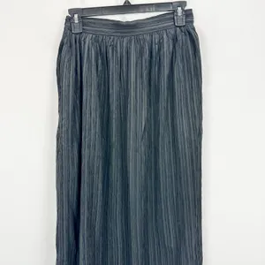Lulus Midsummer Memories Black Mid-Rise Maxi Skirt Side Slit Plisse XS NWT thumbnail 14