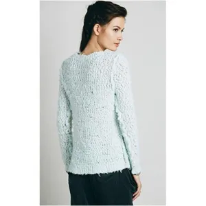 Free People • September Song pullover sweater Polar Bear fuzzy mint green aqua thumbnail 10