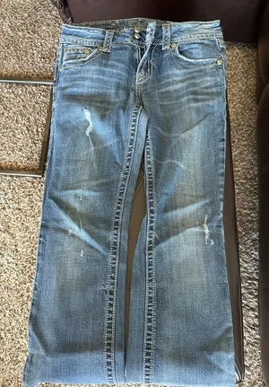 Miss Me Light Blue Straight Jeans JPW5069-3 thumbnail 1