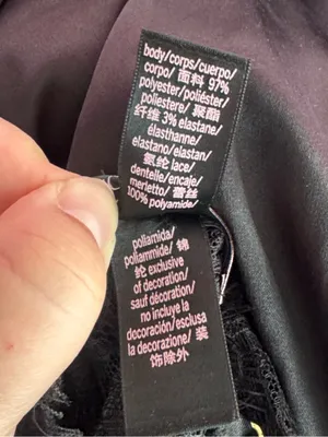 Victoria’s Secret Very Sexy Lace Satin Babydoll Slip Dress Chemise Black Large thumbnail 5