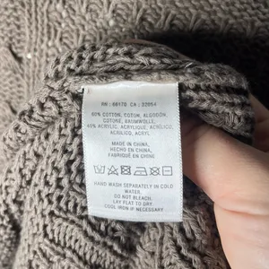 Angel of the North Anthropologie Brown Romi Cable Longline Open Front Cardigan thumbnail 10