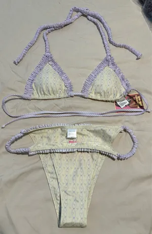 Strawberry Milk Mob Limoncello Bikini Set Medium Top/Large Bottom Purple thumbnail 5