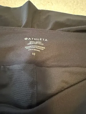 Athleta Black Athletic Skort with Side Zip Pockets thumbnail 5