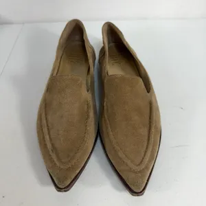 Frye Sz‎ 7.5 Loafer Suede Leather Kenzie Mic Stitch Pointed Toe Shoes Beige Tan thumbnail 6