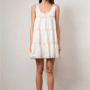 LOUCIA Tiered Lace Babydoll Dress Cottagecore romantic milkmaid festival Small thumbnail 3